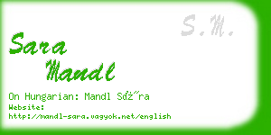 sara mandl business card